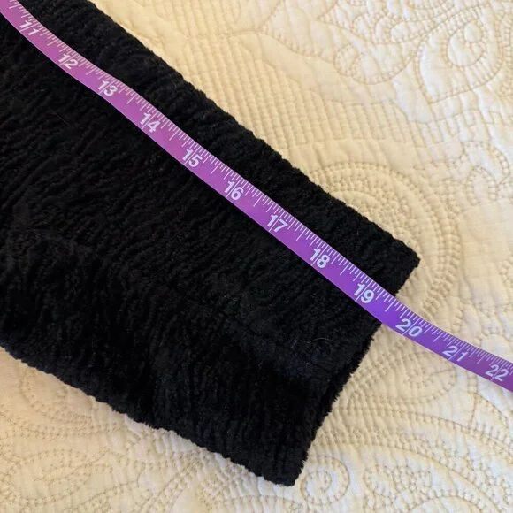 1960s AUTHENTIC vintage black velvet faux fur cropped jacket women's M / L - Picture 7 of 8